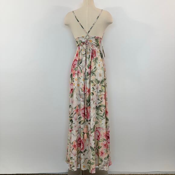 Maaji Spring Garden Eva Long Maxi Dress Floral Botanical Tropical M NWT - Picture 8 of 13